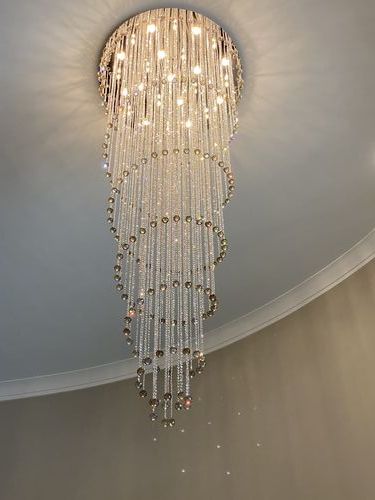 Lustre contemporâneo - 00701 series - CRISTALUX LIGHTING DESIGN - em aço inoxidável / em cristal / da linha comercial