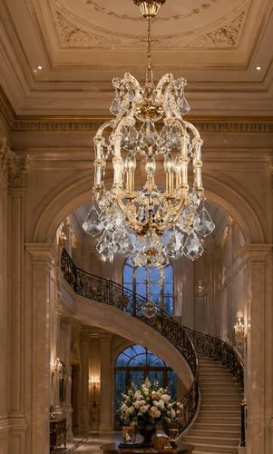 Lustre de estilo - 3019/5C - CRISTALUX LIGHTING DESIGN - metálico / em cristal / para 5 lâmpadas