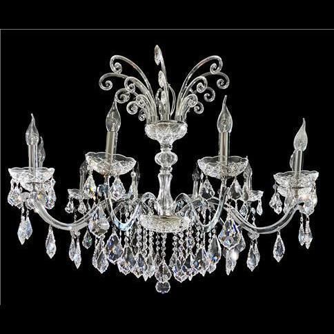 Lustre clássico - CRISTALUX LIGHTING DESIGN - em cristal / para 6 lâmpadas / candelabro