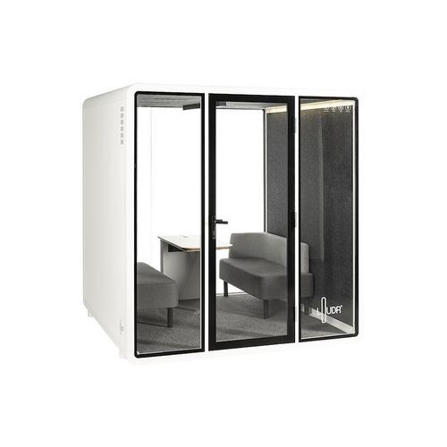 Escritório POD acústico - LOUDR SIX - Loudr - com iluminação embutida / com porta envidraçada / USB