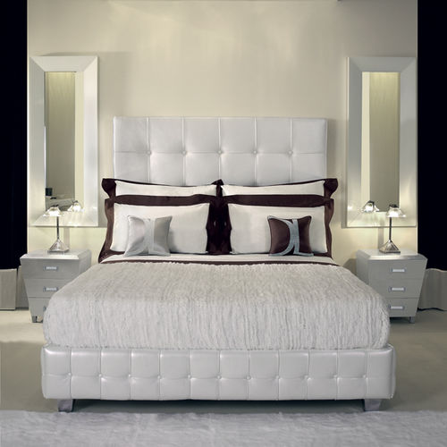 Cama de casal - CRYSTAL SAND  - BEBY ITALY SRL - contemporânea / estofada / com cabeceira