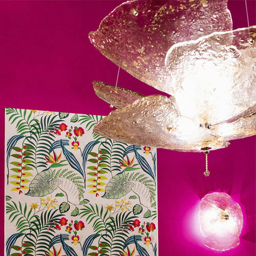 Lustre contemporâneo - ORCHID  - BEBY ITALY SRL - em vidro de Murano / metálico / em ouro