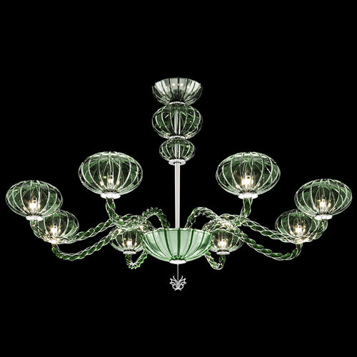 Lustre contemporâneo - GLOSS - BEBY ITALY SRL - em vidro de Murano / metálico / candelabro