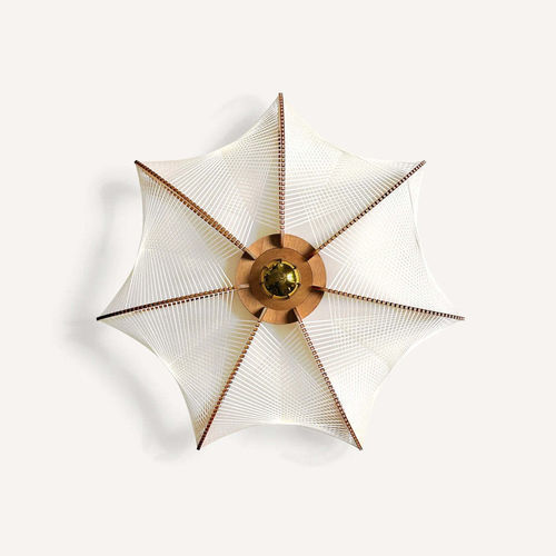 Arandela contemporânea - ETIOLA M - LAFABLIGHT - para ambiente interno / em carvalho / em algodão