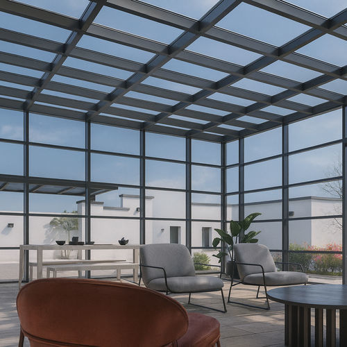 Painel de vidro laminado - AHLUX ITALIA SRL - temperado / transparente / para fachada