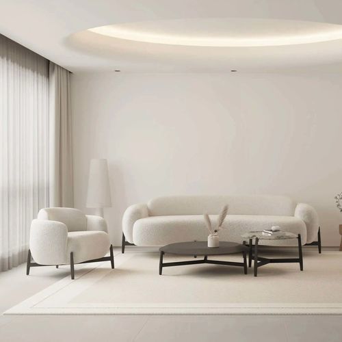 Sofá contemporâneo - PEBBLE  - DASH CASA GROUP CO.LTD - para ambiente interno / em tecido / em nogueira