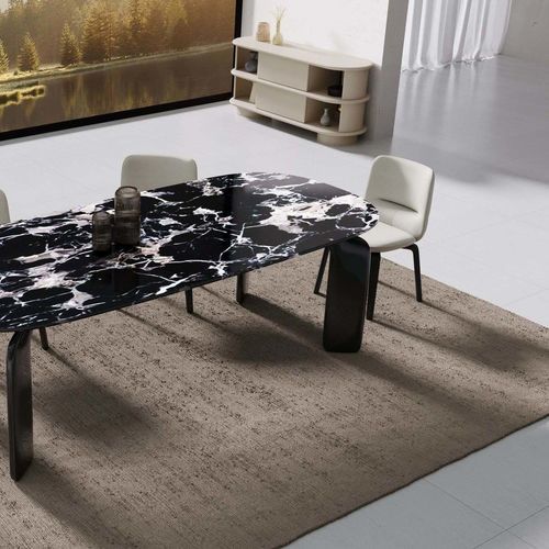 Buffet aparador contemporâneo - ZONG HENG - DASH CASA GROUP CO.LTD - metálico / em aço revestido a pó / em couro