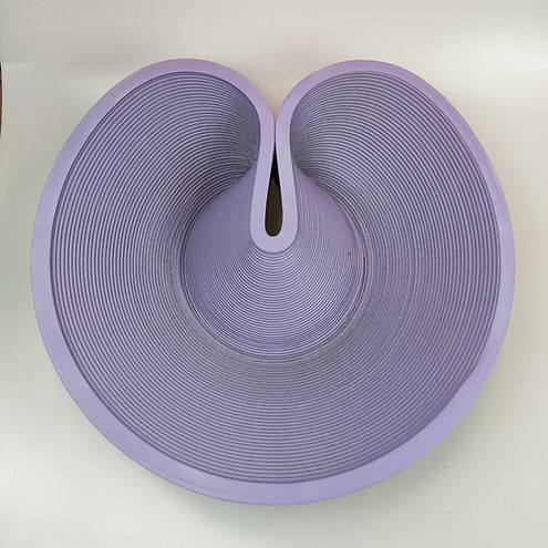 Prato de sobremesa - PURPLE ONE-OFF SEASHELL LARGE - BlueCycle - escultura / em material plástico / de cor lisa