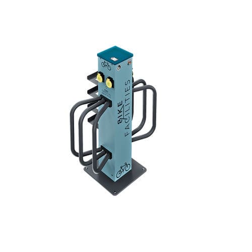 Estação de recarga para bicicletas elétricas - S-E-ST&GO - Manlu - em material plástico / em alumínio / em aço inoxidável
