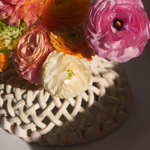 Fruteira em cerâmica esmaltada - MAISON PICHON - para restaurante / rosa / amarela