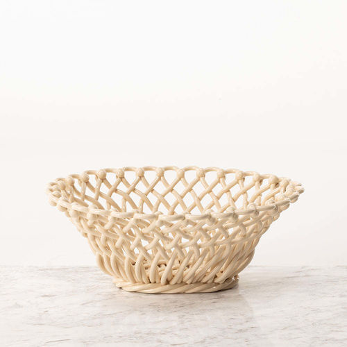 Cesto de pão em cerâmica esmaltada - LISA - MAISON PICHON - para restaurante / rosa / amarelo