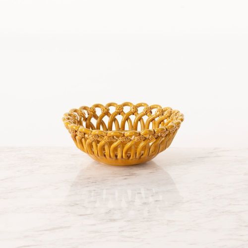 Cesto de pão em cerâmica esmaltada - ICONIQUE - MAISON PICHON - para restaurante / vermelho / rosa