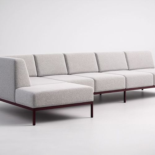 Sofá contemporâneo - VNGS 970 - UAB "Dzūkijos baldų fabrikas" - para sala / em tecido / com encosto