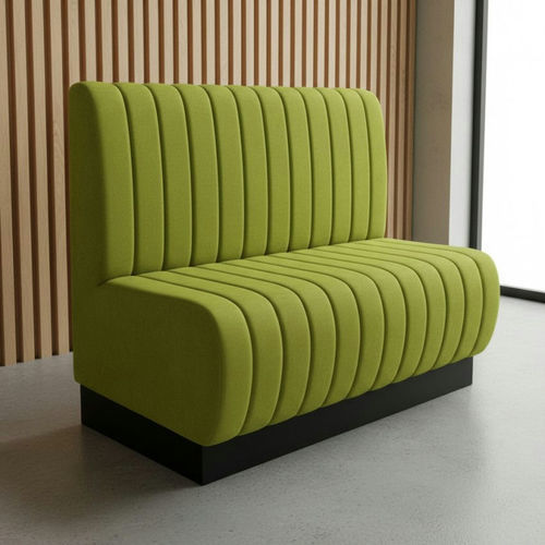 Banco estofado contemporâneo - DBF 595 - UAB "Dzūkijos baldų fabrikas" - em laminado / metálico / em tecido