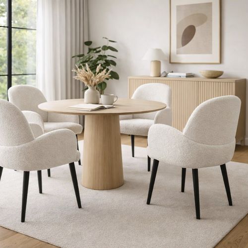 Cadeira de sala de jantar moderna - JZZR 845 - UAB "Dzūkijos baldų fabrikas" - para ambiente interno / em madeira / em tecido