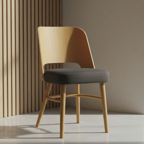 Cadeira de sala de jantar contemporânea - KP 105 - UAB "Dzūkijos baldų fabrikas" - para ambiente interno / em tecido / com base em madeira de lei