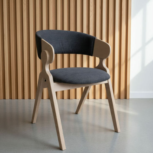 Cadeira de sala de jantar contemporânea - DBF 699 - UAB "Dzūkijos baldų fabrikas" - para ambiente interno / em madeira / em tecido