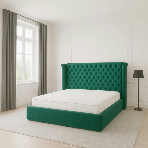 Cama de dois lugares - DBF-799 - UAB "Dzūkijos baldų fabrikas" - contemporânea / com cabeceira em capitonê / multifuncional