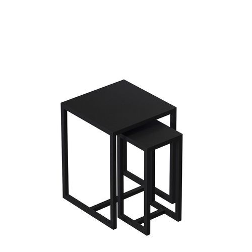 Mesa lateral contemporânea - INTTABLESET2_BL - Best Mannequins BV - em aço revestido a pó / com base metálica / quadrada