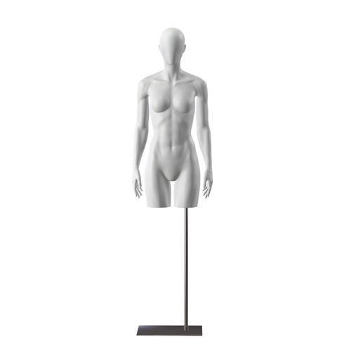 Manequim feminino adulto - INSF201H101F_GR3 - Best Mannequins BV - tipo esportista / em aço / cinzento-claro
