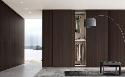 Guarda-roupa moderno - ANTA LISCIA - benedetti MOBILI - em madeira / com portas de abrir / com portas de correr
