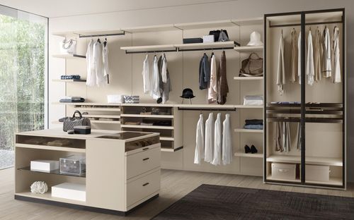 Closet contemporâneo - ARIA - benedetti MOBILI - em madeira / em vidro / com portas de correr