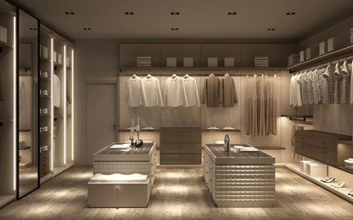 Closet contemporâneo - butterfly - benedetti MOBILI - em madeira / com iluminação embutida