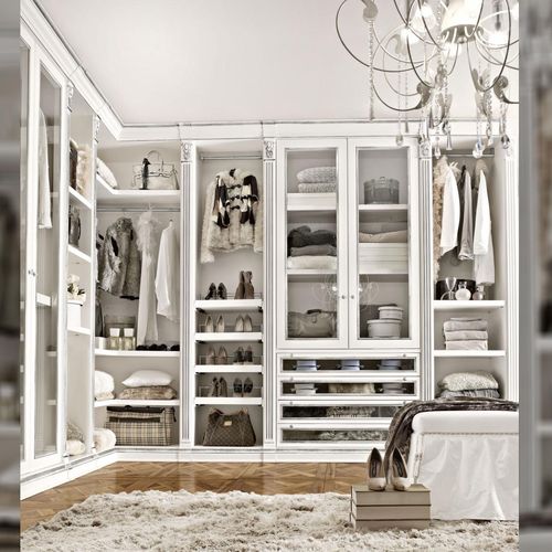 Closet de canto - luxury - benedetti MOBILI - clássico / em madeira / com porta de abrir