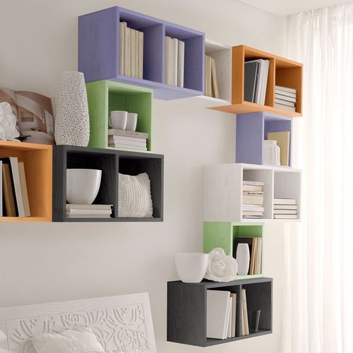 Estante modular - AMICI - OG - benedetti MOBILI - contemporânea / em madeira / multicores