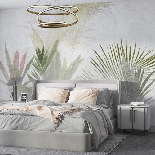 Papel de parede contemporâneo - DELICATE PALMS - jaWalls - em tecido não tecido / estampado / com natureza