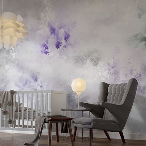 Papel de parede contemporâneo - FLOWERED NEBULA - jaWalls - em tecido não tecido / floral / com padrão floral