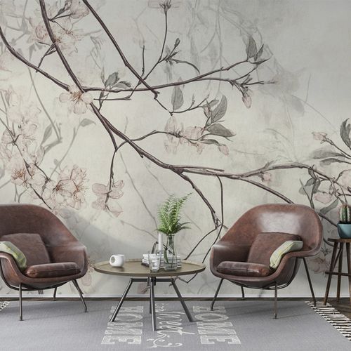 Papel de parede contemporâneo - SPRING TAILS - jaWalls - em tecido não tecido / estampado / floral