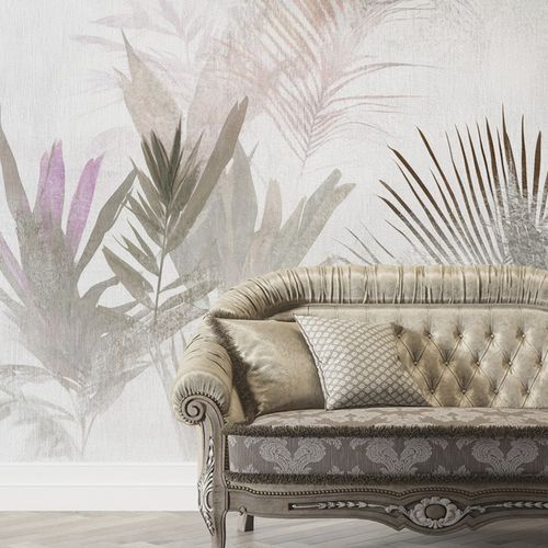 Papel de parede moderno - DELICATE PALMS - jaWalls - em tecido não tecido / estampado / com natureza