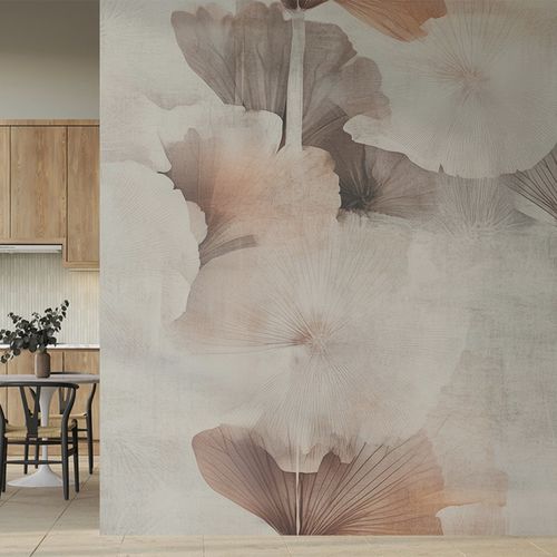 Papel de parede contemporâneo - GINKGO WHISPER - jaWalls - em tecido não tecido / em tecido / floral