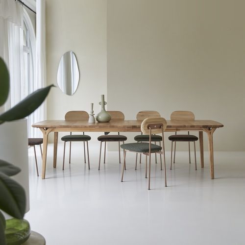 Mesa de jantar contemporânea - CLARA - Tikamoon - em carvalho / com base em carvalho / retangular