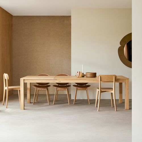 Mesa de jantar de design minimalista - EDEN - Tikamoon - em carvalho / com base em carvalho / retangular