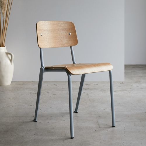 Cadeira de design escandinavo - MIO - Tikamoon - para ambiente interno / metálica / em madeira de freixo