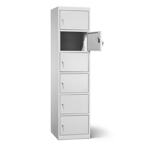 Estação de recarga para computador portátil - 2612-010600-0451211_V.594 - Lockeel - em aço revestido a pó / cor personalizável / a fixar no piso