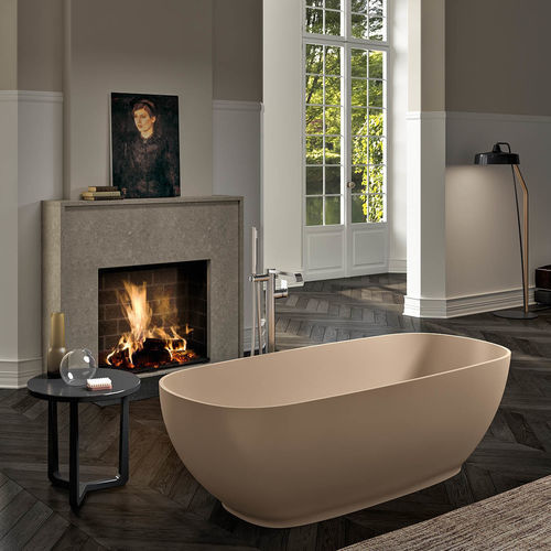Banheira oval - ETHOS F - Albatros - freestanding / para residência / em Solid Surface