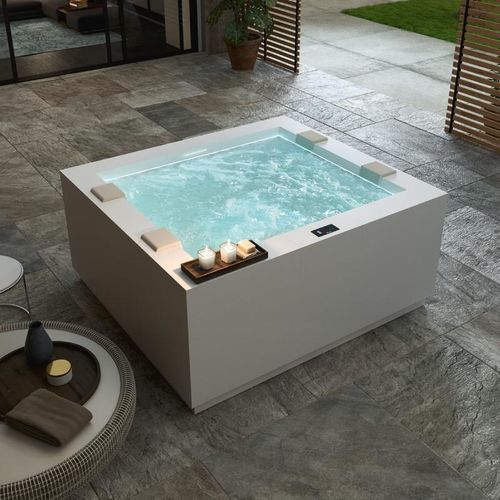 Spa acima do piso - MODULA POOL - Albatros - quadrado / de 2 lugares / em acrílico