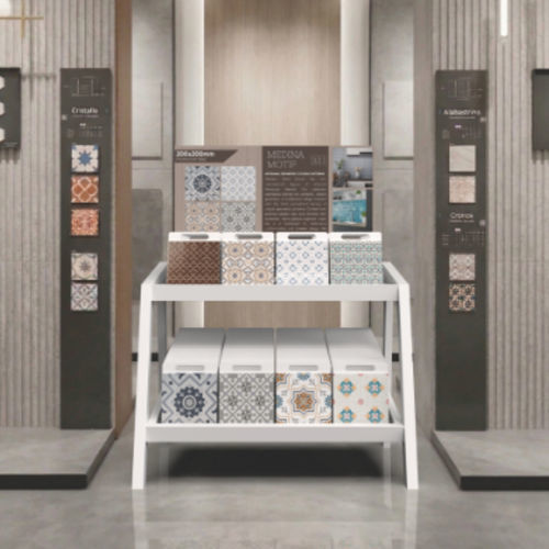 Expositor de pisos e revestimentos com 1 lado - KIOSK - ETALAGE - modular / da linha residencial / da linha comercial