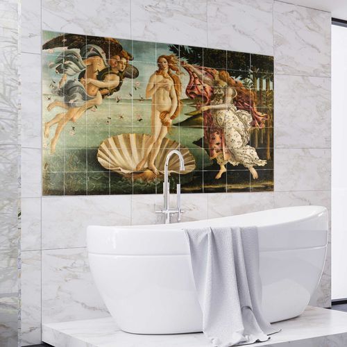 Placas de revestimento em porcelana - BIRTH OF VENUS - Tempera Art Design - com motivos impressos / para ambiente interno / para ambiente interno