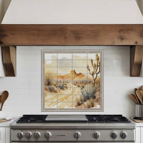 Backsplash em cerâmica - TEXAS DESERT - Tempera Art Design - personalizável / resistente ao calor / antirriscos