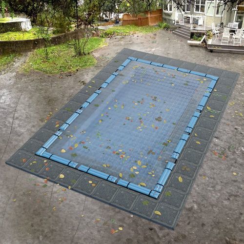 Capa de lâminas para piscina - LEAF NET - RECTANGLE - Covers & All - com ilhoses / manual / de inverno