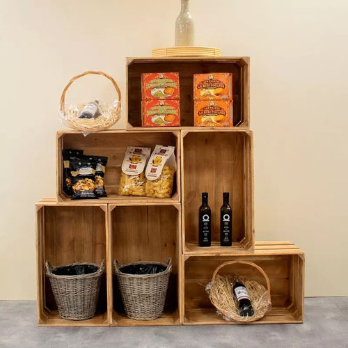 Caixa organizadora em madeira maciça - AC04014.1N - Tradis Design - modular / decorativa