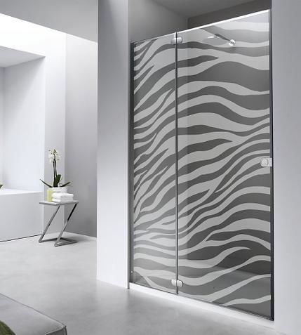 Painel de vidro estrutural - ZÉBRÉ - Infiniglass - decorado / colorido / para porta