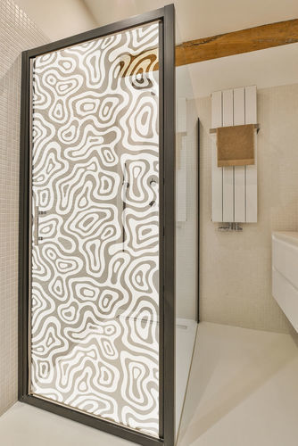Película decorativa para aplicação em vidro - ORGANIQUE FLUIDE - Infiniglass - adesiva