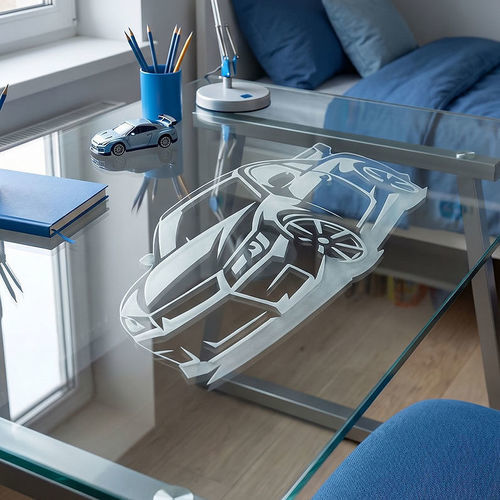 Painel de vidro com jateamento - VOITURE - Infiniglass - estrutural / decorado / transparente