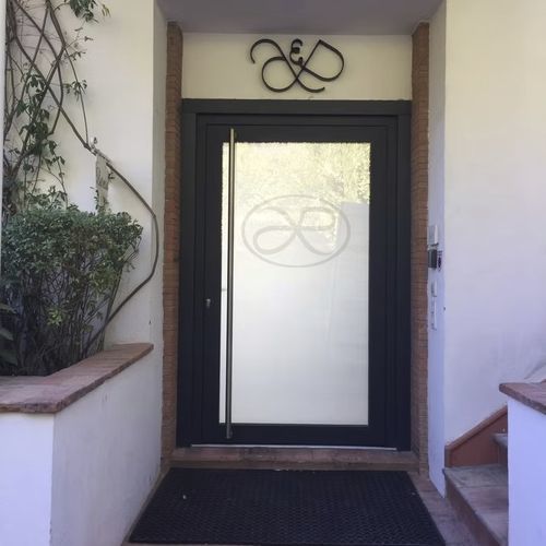 Porta de entrada - Infiniglass - em vidro / de correr / de abrir