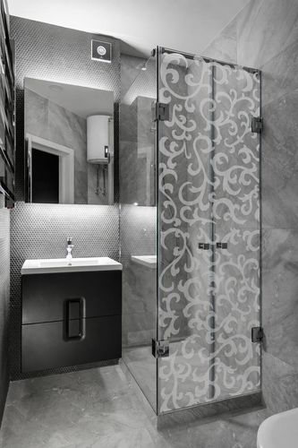 Painel de vidro com jateamento - BAROQUE  - Infiniglass - estrutural / decorado / colorido
